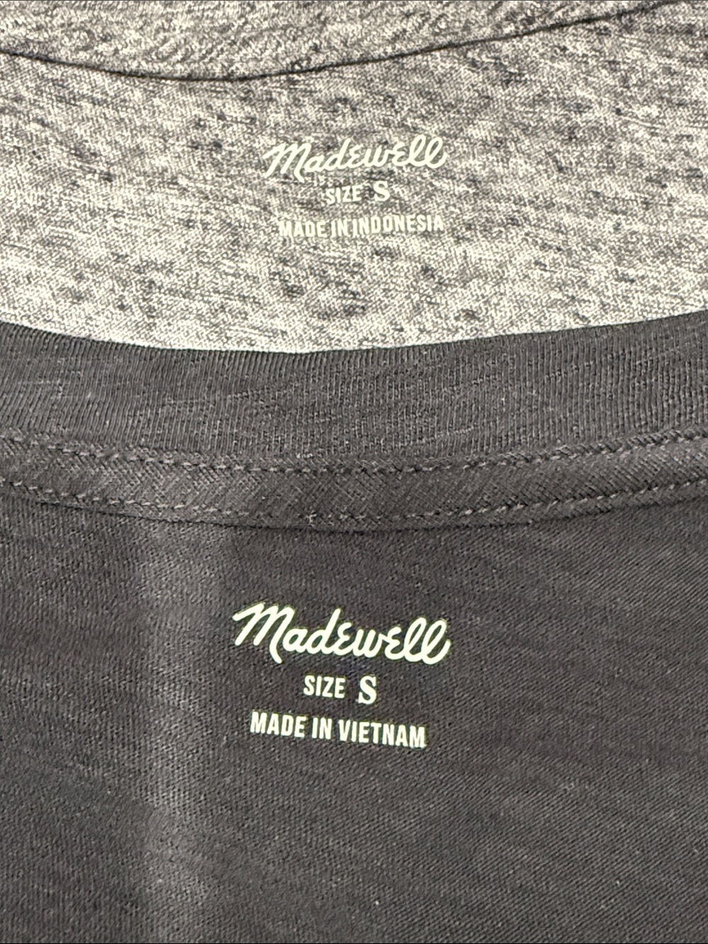 Madewell Gray & Black Sleeveless Pocket Tank Tops - Picture 6 of 6
